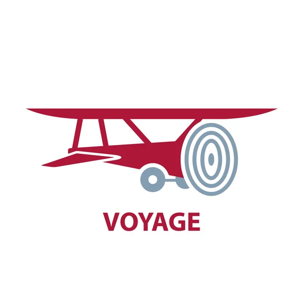 Logo del viaggio aereo — Vettoriale Stock