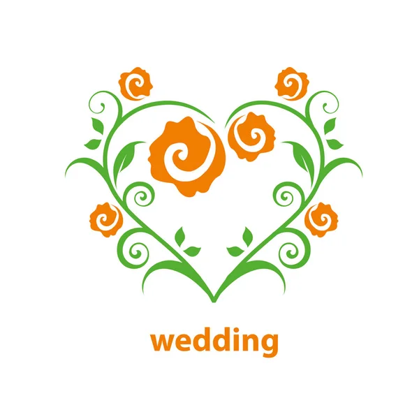 Logo wektor wesele — Wektor stockowy