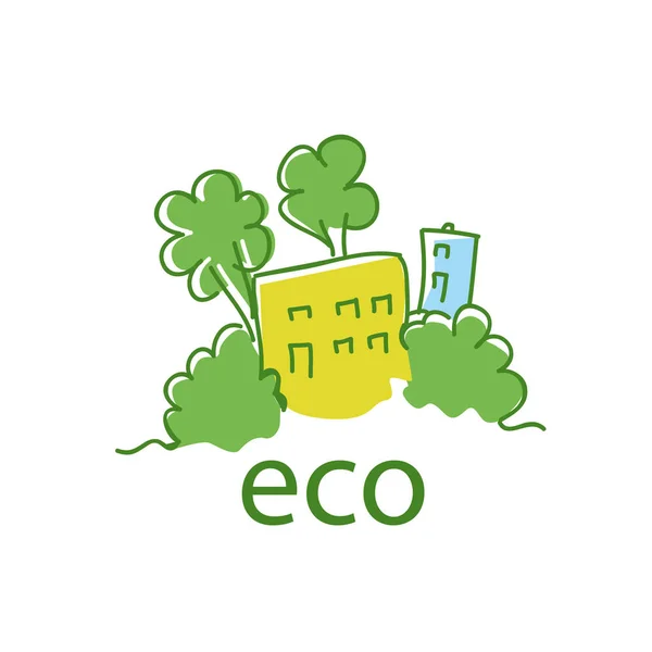 Logo vettoriale eco — Vettoriale Stock
