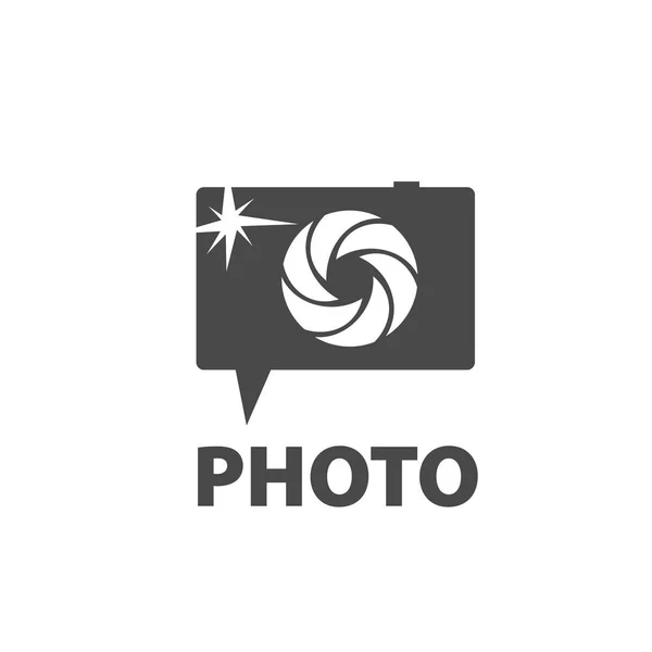 Vektör logo fotoğraf makinesi — Stok Vektör