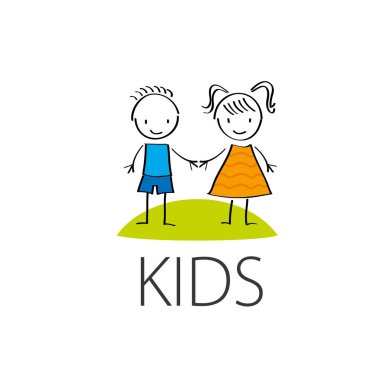 vektör logo çocuklar