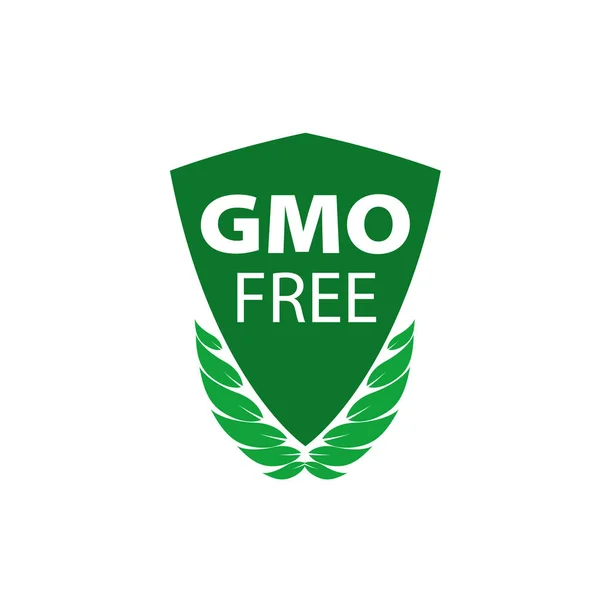 Logotipo do vetor gmo livre —  Vetores de Stock