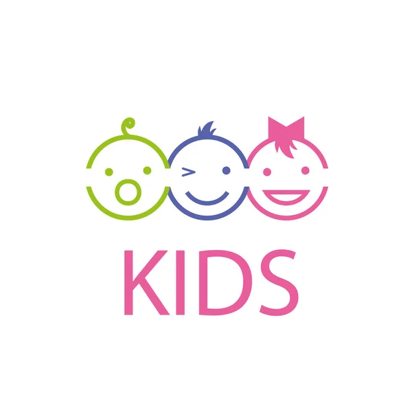 Векторний логотип дітей — стоковий вектор