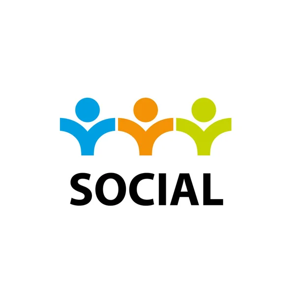Logo vettoriale social — Vettoriale Stock