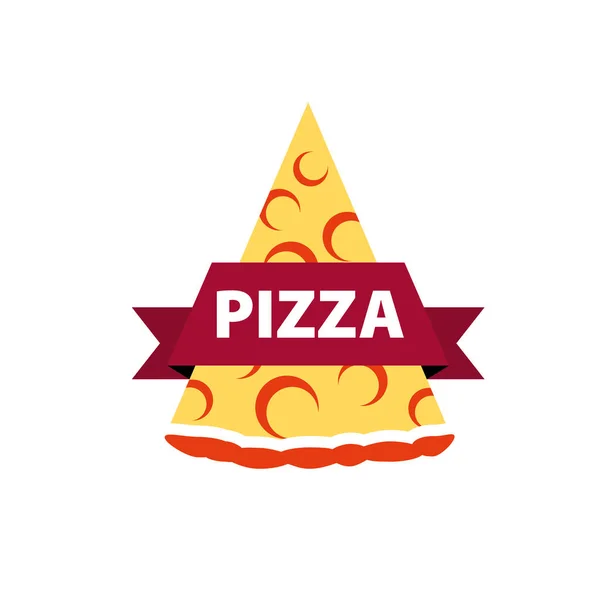 Vetor logotipo pizza — Vetor de Stock