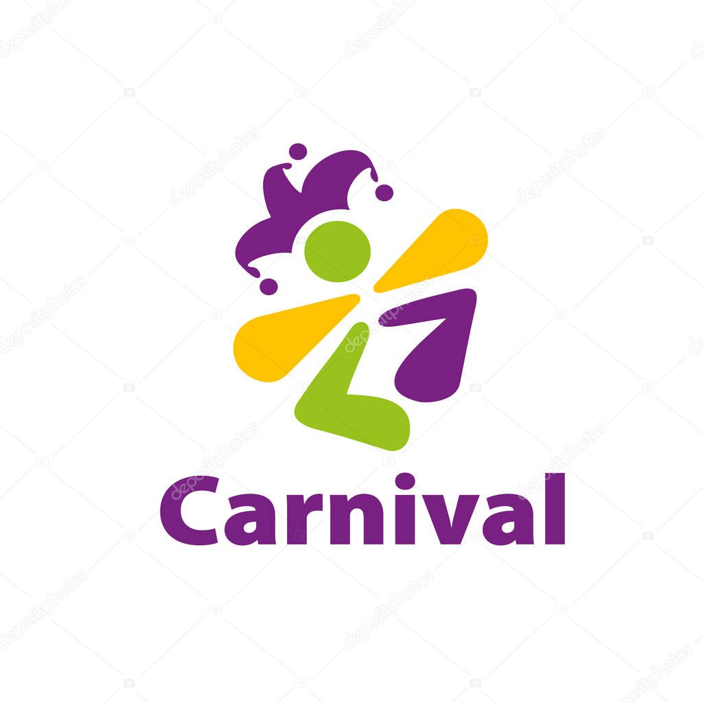 Template design logo carnival. Vector illustration of icon