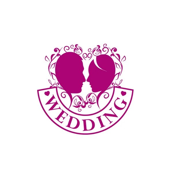 Logo vettoriale per matrimonio — Vettoriale Stock