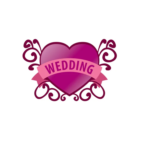 Vektor-Logo für Hochzeit — Stockvektor