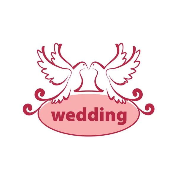 Vektor-Logo für Hochzeit — Stockvektor