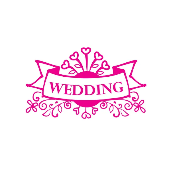 Logotipo del vector para boda — Vector de stock