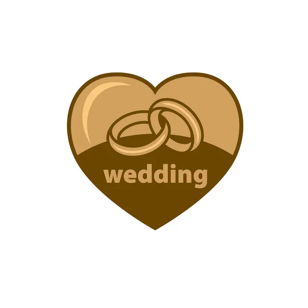 結婚式のためのベクトルのロゴ — ストックベクタ