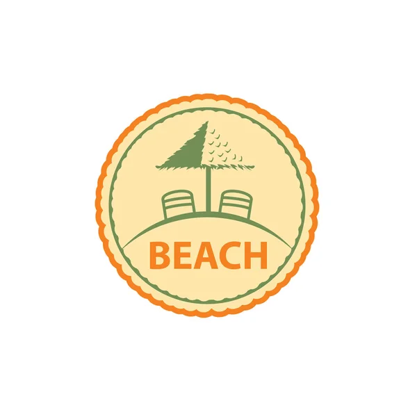 Векторный логотип пляжа — стоковый вектор
