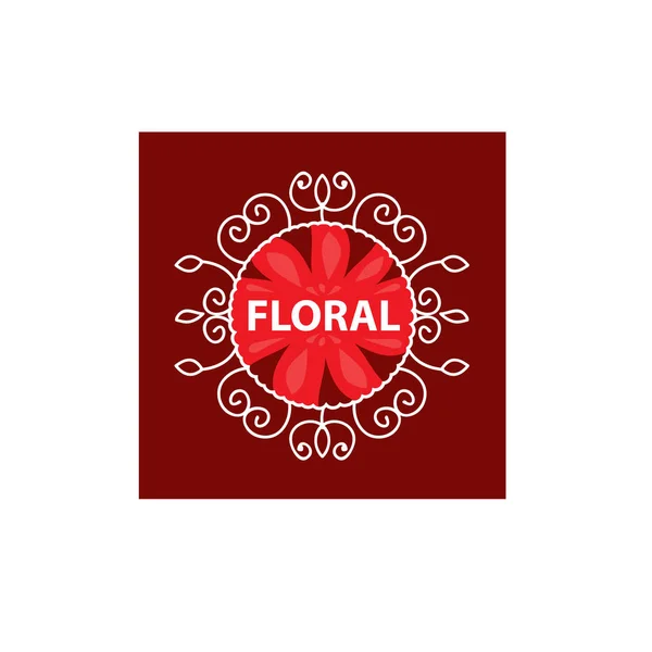 Logo vector floral — Vector de stock