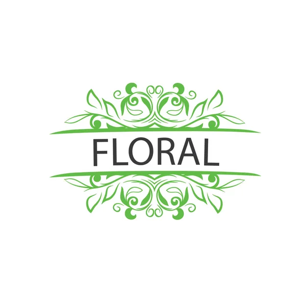 Logotipo do vector floral —  Vetores de Stock