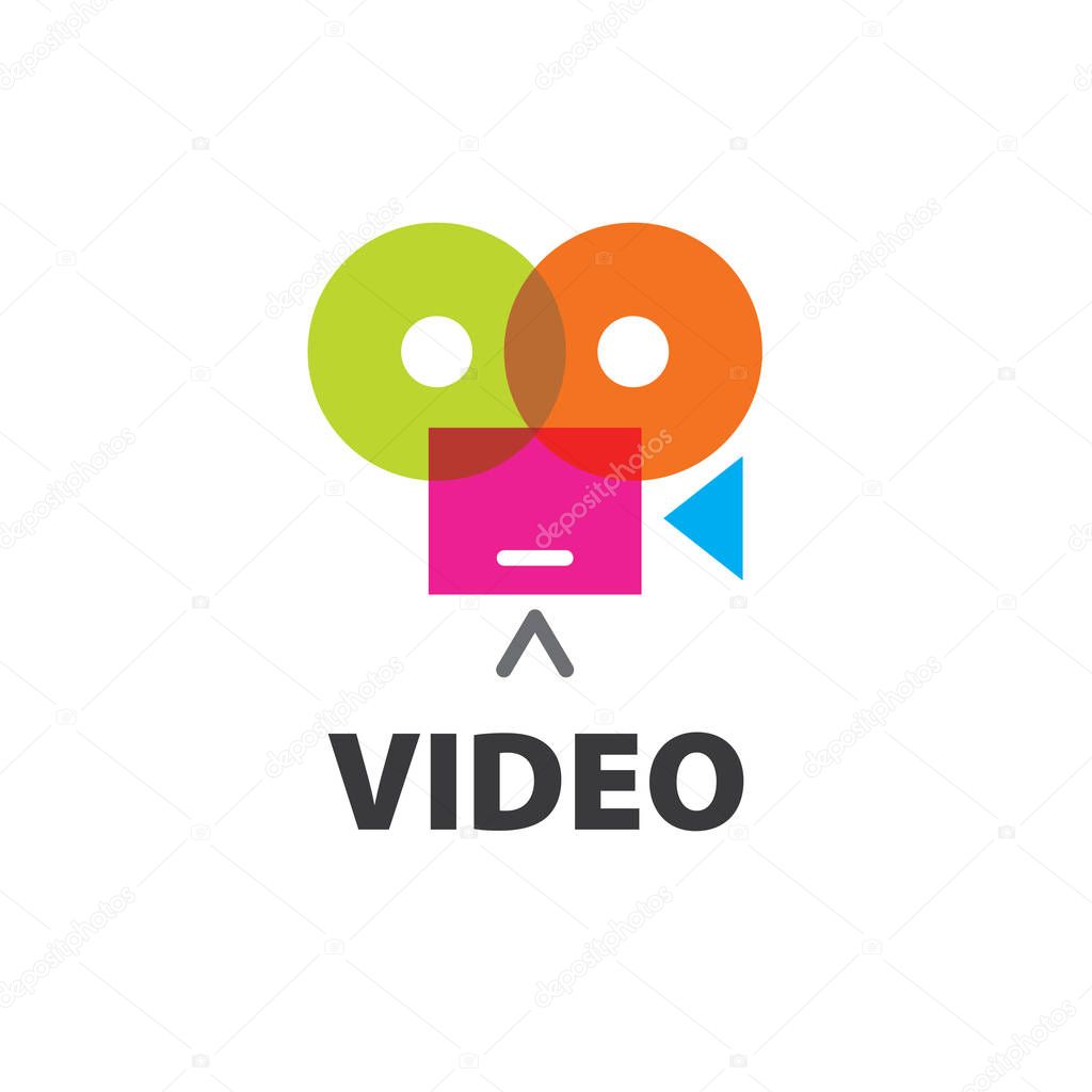 Pattern design logo video. Vector illustration of icon
