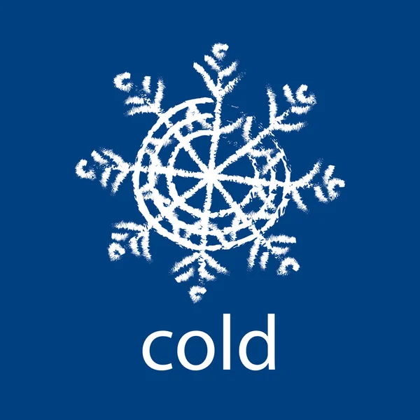 Vektorové logo studená — Stockový vektor