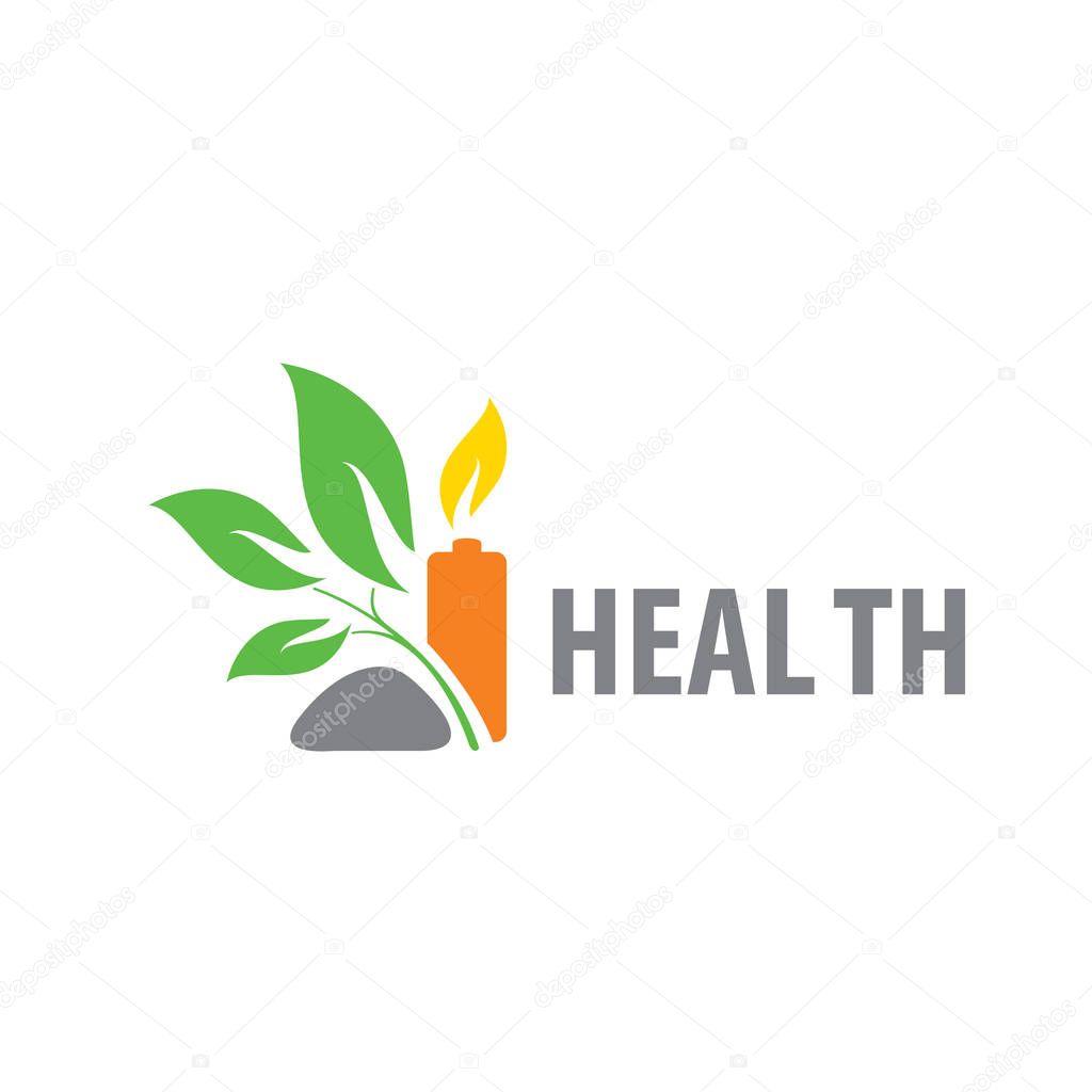 Template design logo health. Vector illustration of icon