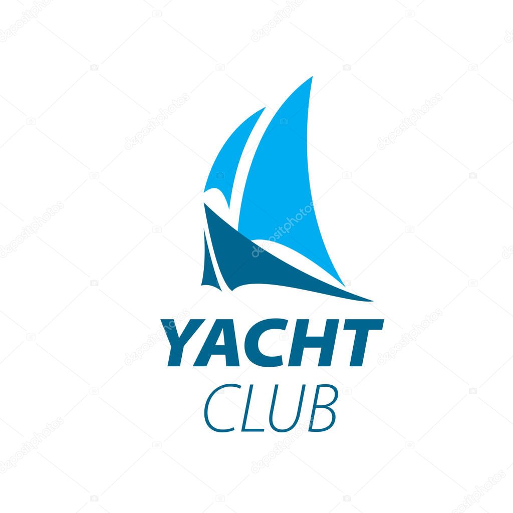 Pattern design logo yacht. Vector illustration of icon