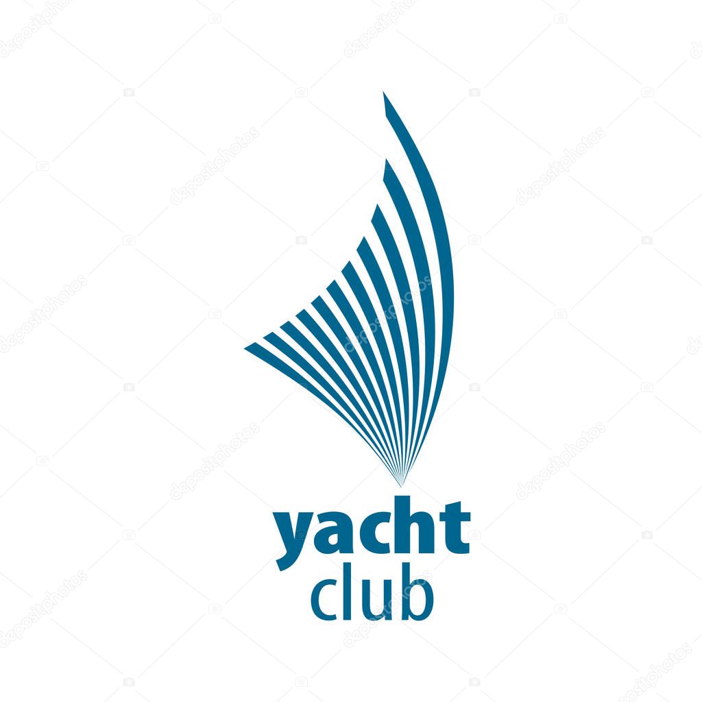 Pattern design logo yacht. Vector illustration of icon
