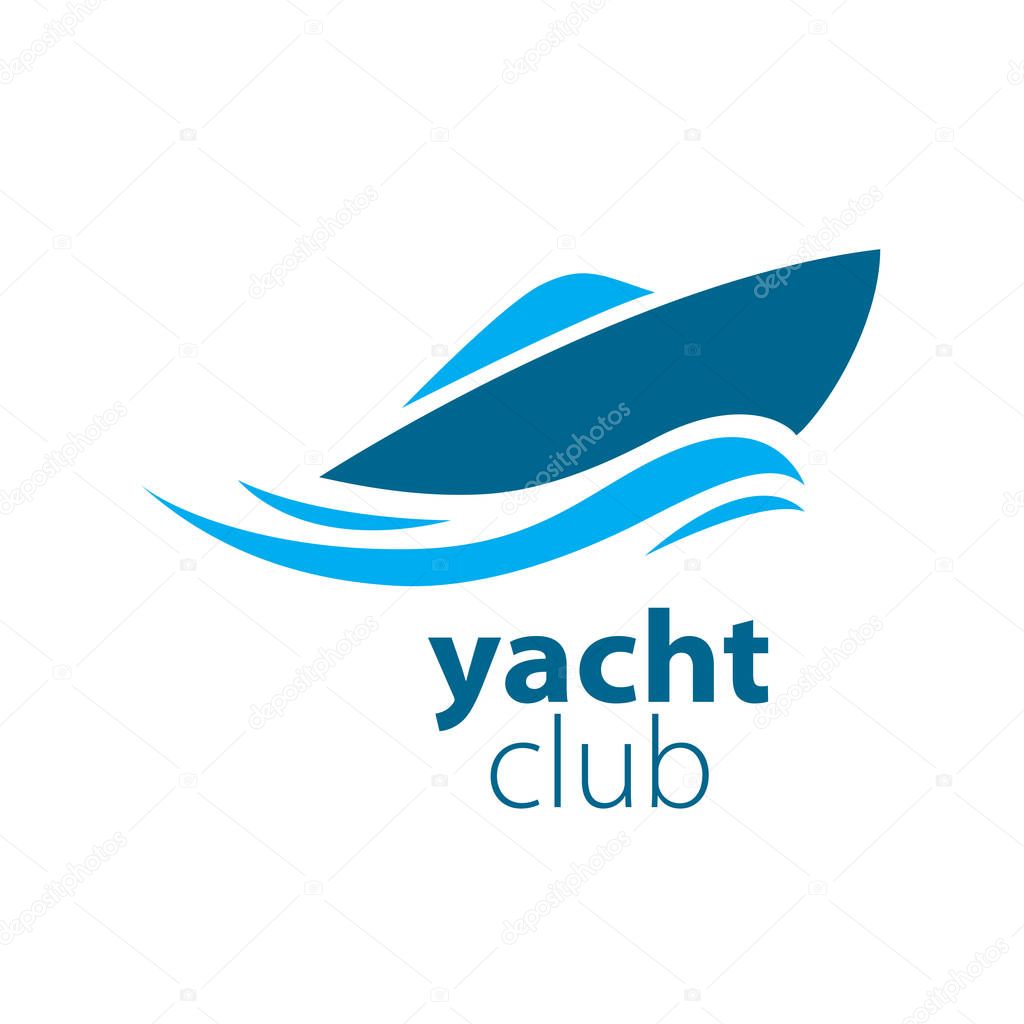 Pattern design logo yacht. Vector illustration of icon