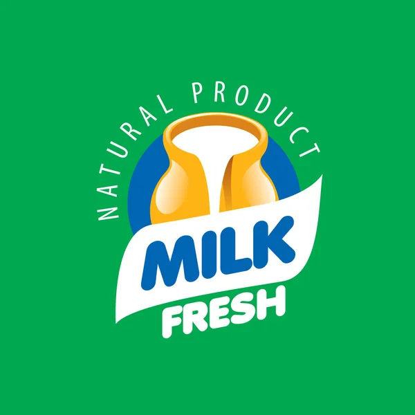 Vetor logotipo leite — Vetor de Stock