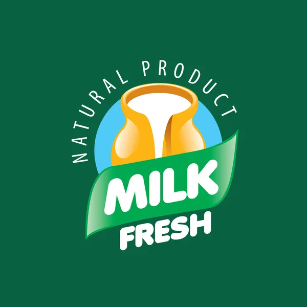 Vector logo milk — Stock Vector