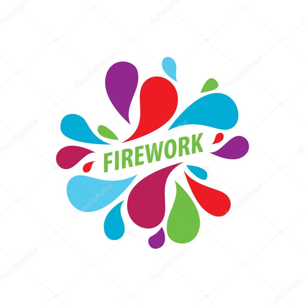 Abstract celebratory vector logo for salutes and fireworks