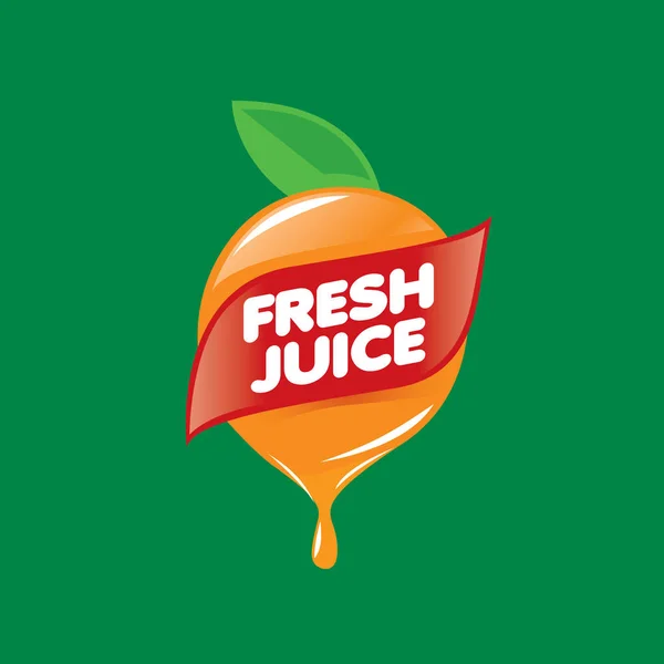 Logotypen för färsk juice — Stock vektor