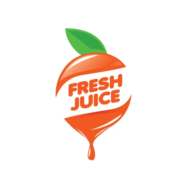 Logotypen för färsk juice — Stock vektor