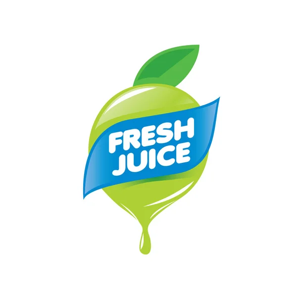 Logotipo do suco fresco — Vetor de Stock