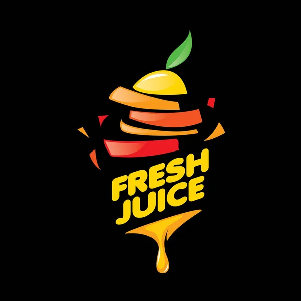 Logo of fresh juice — Stock Vector