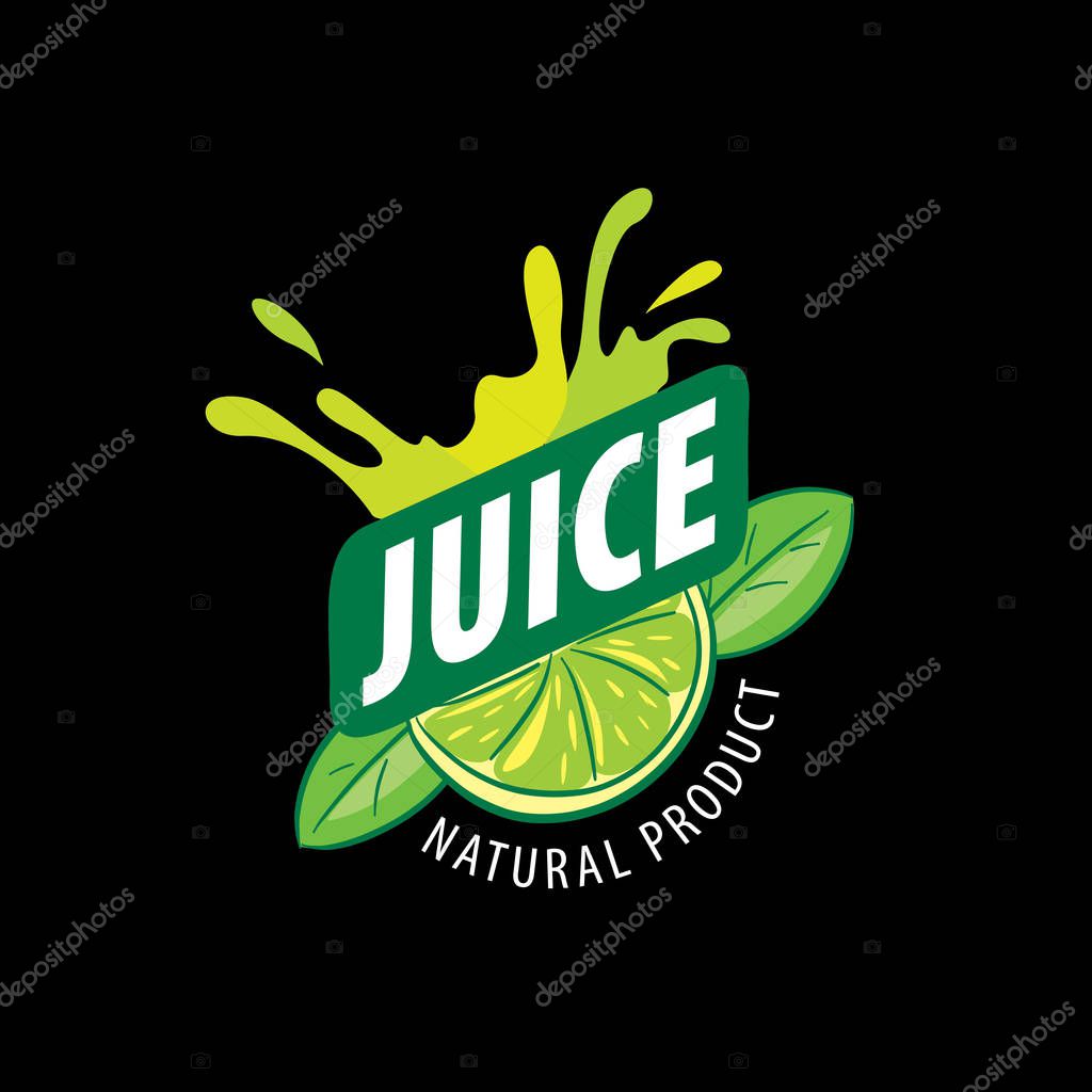 Logo design template juice. Vector illustration of icon