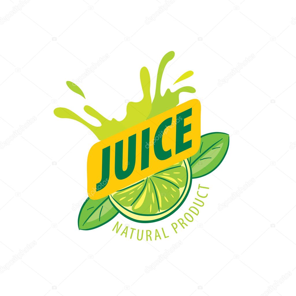Logo design template juice. Vector illustration of icon