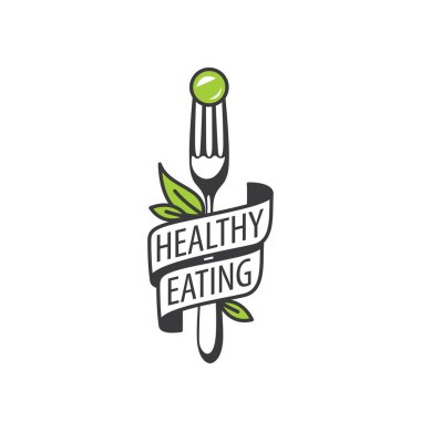 vektör logo sağlıklı beslenme
