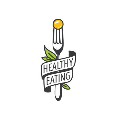 vektör logo sağlıklı beslenme