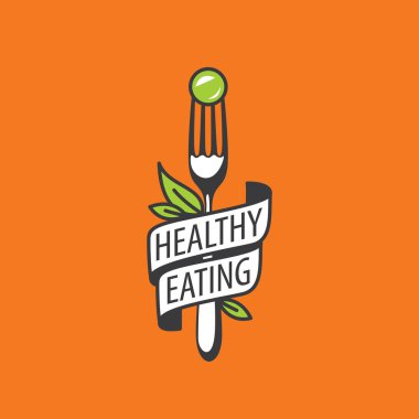 vektör logo sağlıklı beslenme
