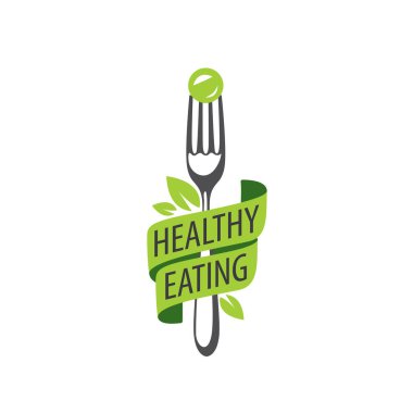 vektör logo sağlıklı beslenme