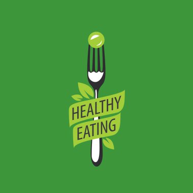 vektör logo sağlıklı beslenme
