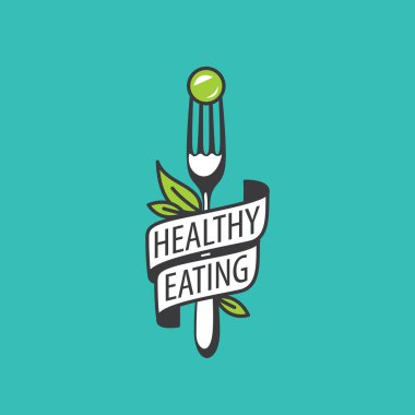 vektör logo sağlıklı beslenme