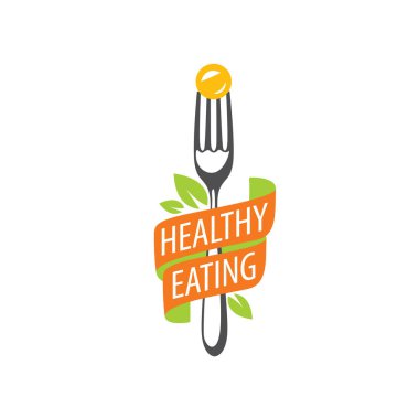 vektör logo sağlıklı beslenme