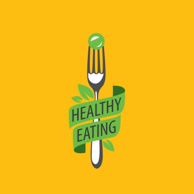 vektör logo sağlıklı beslenme