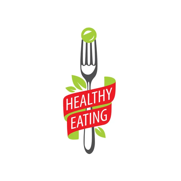 Vektori logo terveellistä ruokavaliota — vektorikuva