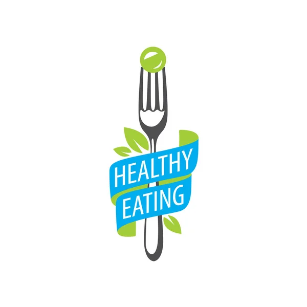 Vector logo healthy eating — Stock Vector