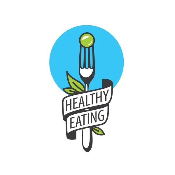 Vector logo alimentación saludable — Archivo Imágenes Vectoriales
