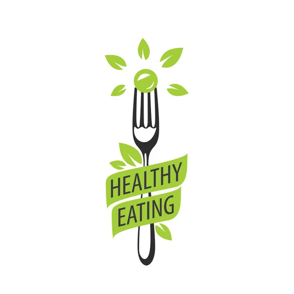 Vektorové logo zdravého stravování — Stockový vektor