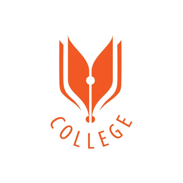 Vector logo colegio — Archivo Imágenes Vectoriales