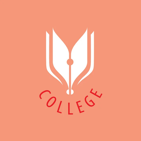 Vector logo colegio — Archivo Imágenes Vectoriales