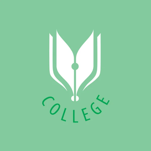 Vector logo college — Stockvector