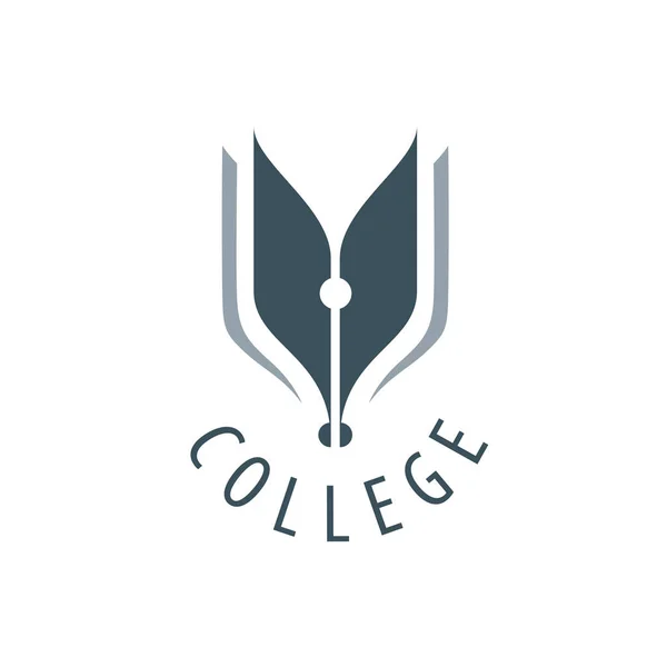 Vector logo colegio — Archivo Imágenes Vectoriales