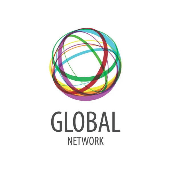 Vector logo global network — Stock Vector